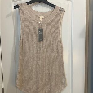 Eileen Fisher Ribbed Knit Tank Top - Cream